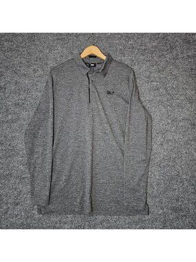 PXG Polo Shirt L Gray Long Sleeve Stretch Lightweight Performance Golf